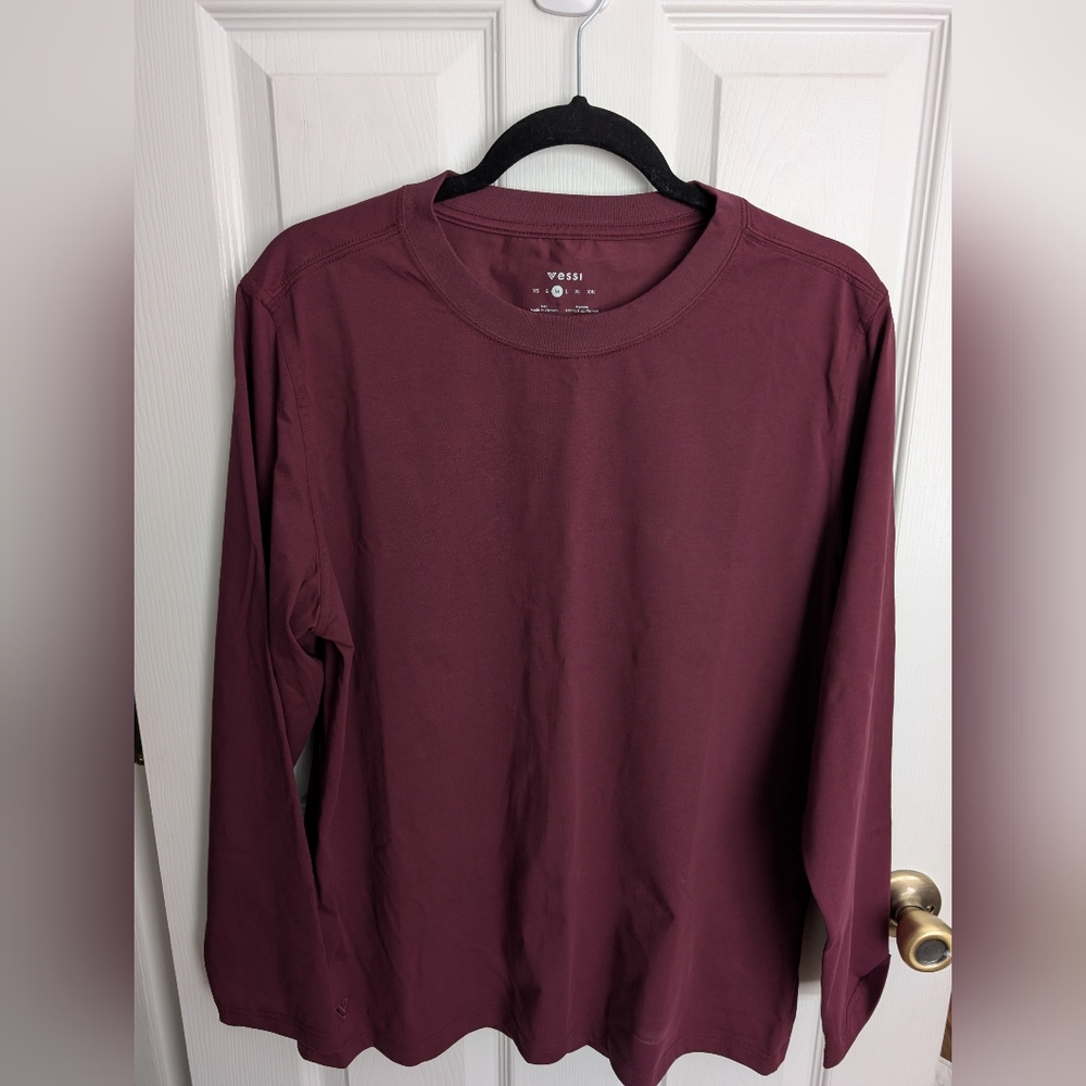 Vessi Men's Burgundy Long Sleeve Shirt